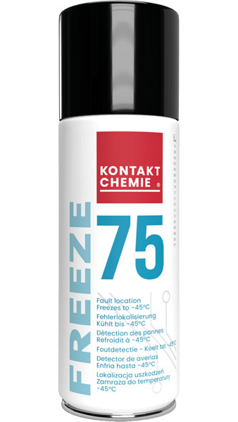 FREEZE 75 - 200 ML, spray de racire, oferă o soluție instantanee prin răcirea circuitelor până la -50°C.