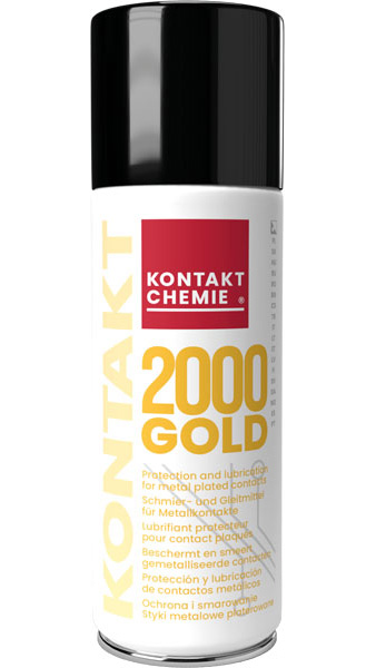KONTAKT 2000 GOLD - 200 ML, lubrifiant sintetic pentru contacte electromecanice, reduce uzura și crește fiabilitatea instalațiilor, ideal pentru metale prețioase (aur, argint, staniu).