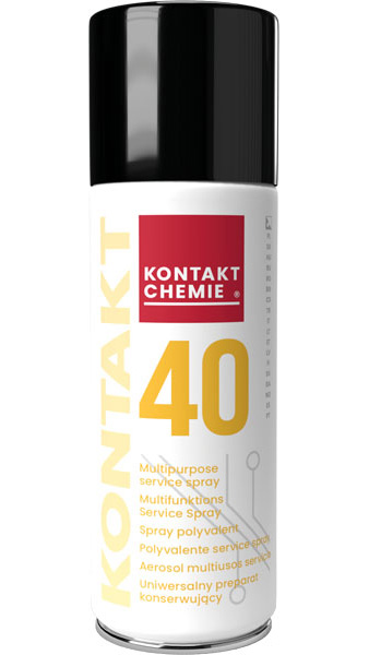 KONTAKT 40 - 200 ML, spray lubrifiant multi-uz, previne defecțiunile electrice și electronice cauzate de pătrunderea apei, umiditate, condens sau coroziune.
