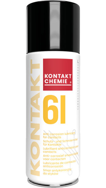 KONTAKT 61 - 200 ML, spray curațare și lubrifiere, anti-coroziv, conceput pentru contacte și piese electromecanice în mișcare.
