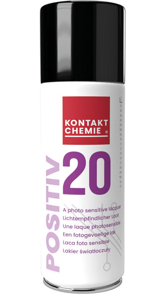 POSITIV 20 - 200 ML, lac fotosensibil, ideal pentru realizarea plăcilor de circuit imprimat, heliogravurilor și transferul precis al elementelor fotografice pe diverse materiale.