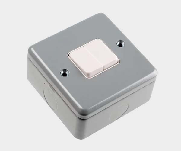 Intrerupator lumina 2 butoane din aluminiu, 10A, 250V